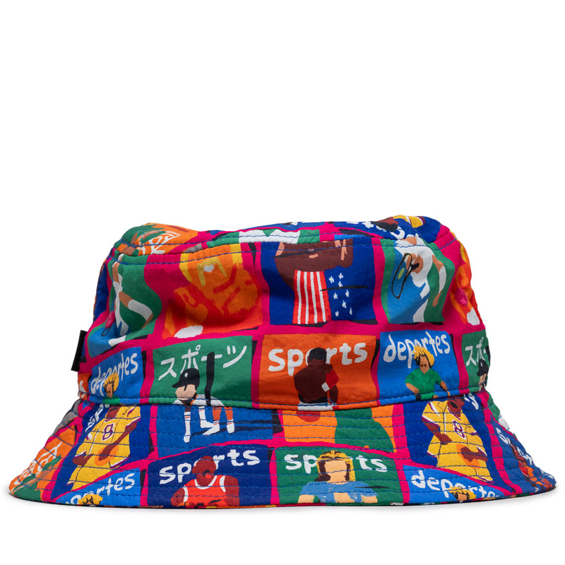 Stylish Market Illustrated Bucket Hat for Men & Women - Trendy Summer Sun Protection - Perfect for Beach, Outdoor & Casual Wear