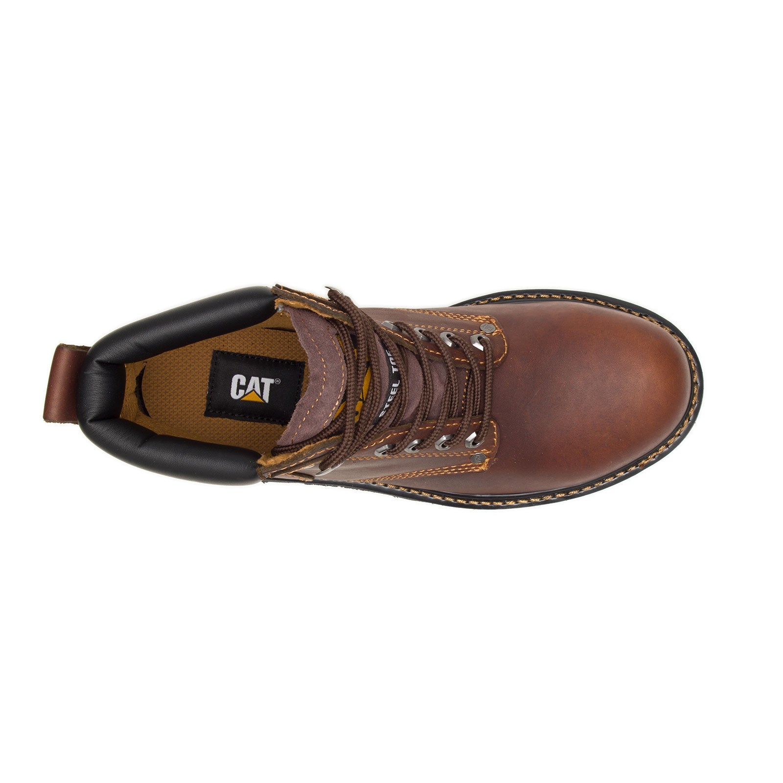 Second Shift Steel Toe Work Boots for Men - Tawny Brown Safety Shoes with Slip Resistant & Electrical Hazard Protection - Ideal for Construction, Warehouse & Industrial Work