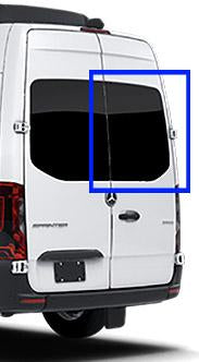 2019-2024 AMA Passenger Rear Cargo Door Solid Glass Window Replacement Part (MS18 RB P) - Perfect for Van & RV Maintenance & Upgrades