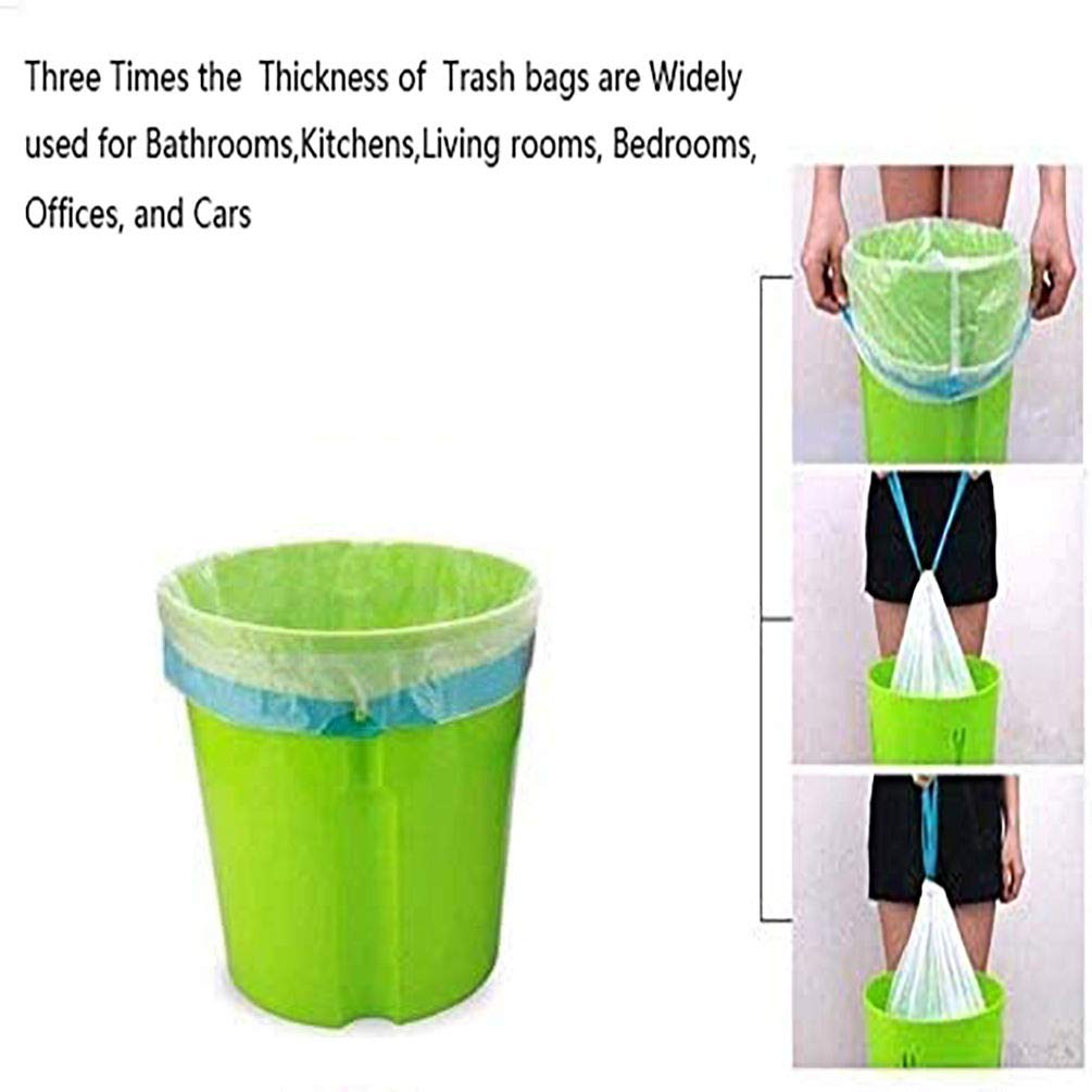 1.2 Gallon Small Trash Bags - 80 Count White Auto-Shrink Garbage Can Liners for Bathroom, Bedroom, Kitchen & Home Use | Perfect for Small Waste Bins, Office Desks, and Dorm Rooms