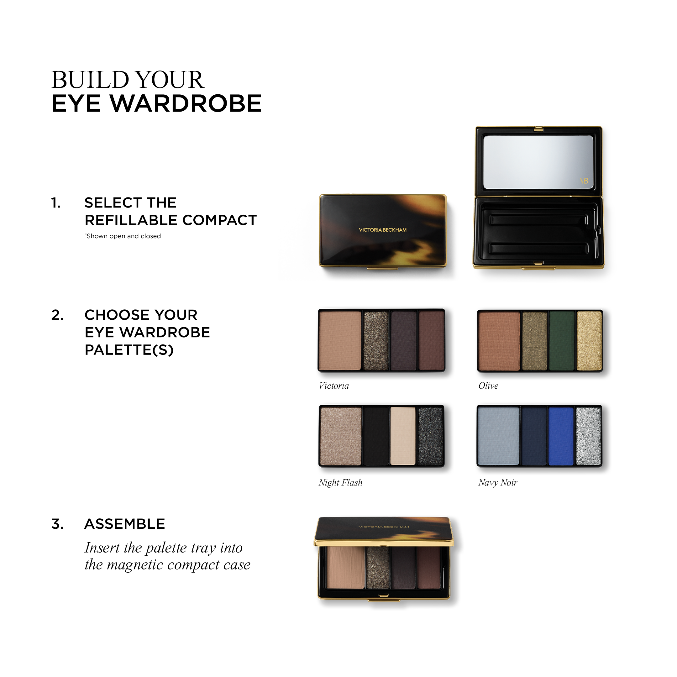 Compact Eye Wardrobe - Portable Travel Makeup Organizer for Eyeshadow, Eyeliner & Mascara | Perfect for Home, Travel & Professional Makeup Artists
