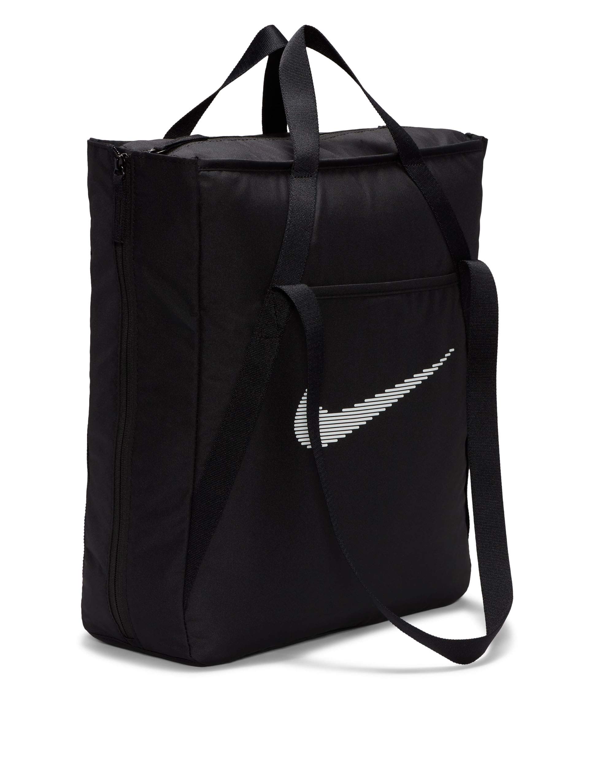 Premium Gym Tote Bag for Women & Men - Large Capacity Sports Duffle Bag with Shoe Compartment - Black/White - Perfect for Workouts, Travel & Yoga Classes