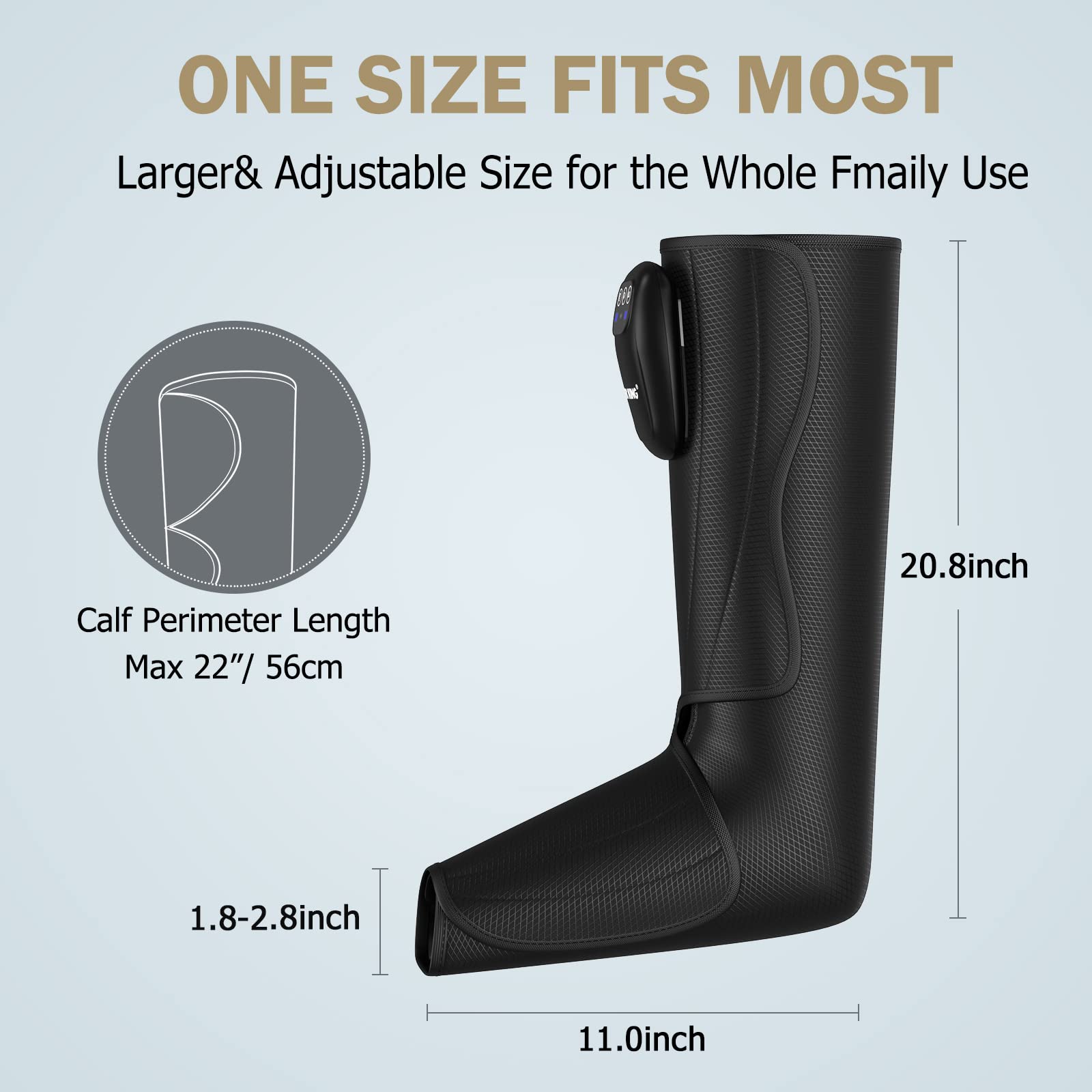 FIT KING Upgraded Cordless Leg & Foot Massager for Pain Relief, Improved Circulation, Muscle Relaxation & Recovery | Rechargeable Portable Compression Boots with Travel Bag | Perfect for Home, Office & Travel Use | Great Health Gift for Men & Women