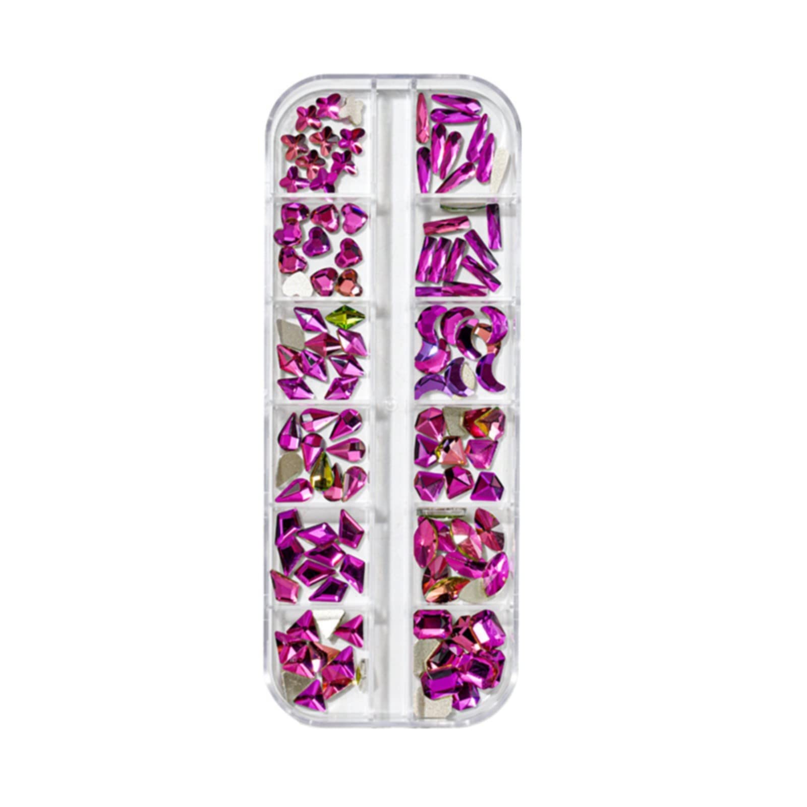 Premium Multi-Shape Glass Nail Stones & Flat Rhinestones for Nail Art - DIY Manicure, Acrylic Nails, Gel Polish Designs (Perfect for Salons, Home Use & Gift Giving)