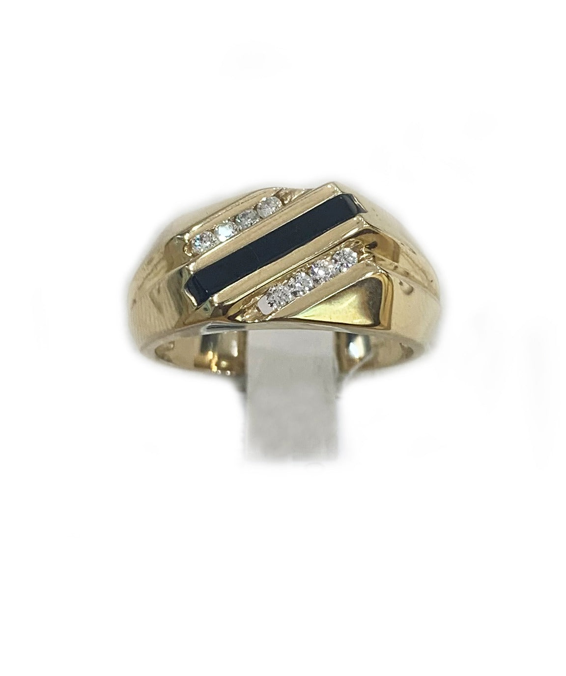 14K Yellow Gold Men's Onyx Ring - Elegant Black Onyx Stone Ring for Men, Durable & Hypoallergenic - Perfect for Weddings, Gifts & Everyday Wear