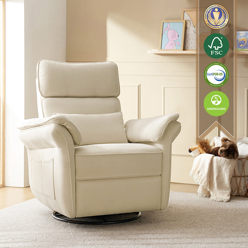 Comfortable Nursery Power Glider Recliner - Perfect for Breastfeeding, Rocking Baby to Sleep & Nursery Room Relaxation