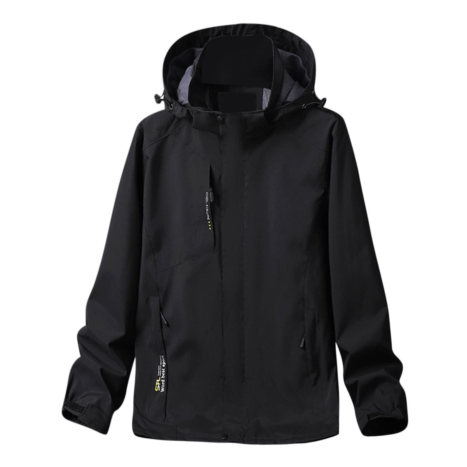Men's Waterproof Breathable Raincoat with Hood - Lightweight Autumn Jacket for Outdoor Hiking, Commuting & Travel
