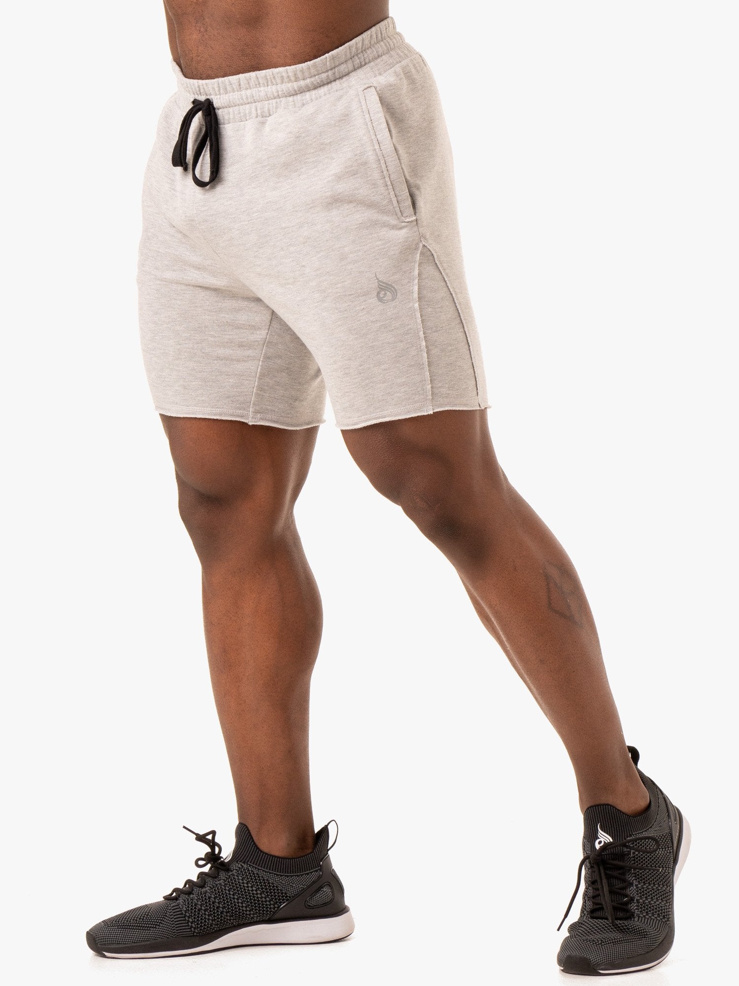 Force 6 Track Shorts - Grey Marl Athletic Running Shorts for Men | Gym Workout & Casual Wear