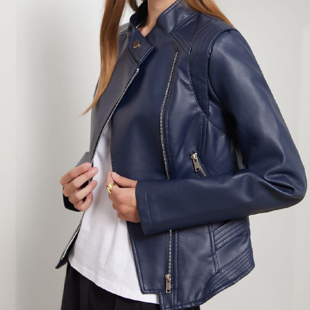 Women's Vegan Leather Jacket - Slim Fit Faux Leather Coat for Women | Perfect for Fall, Winter & Stylish Outfits