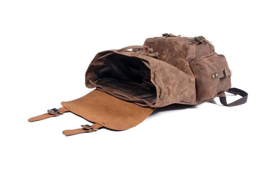 Premium Waxed Canvas Backpack for Men - Durable & Stylish Rucksack for Travel, Hiking & Everyday Use