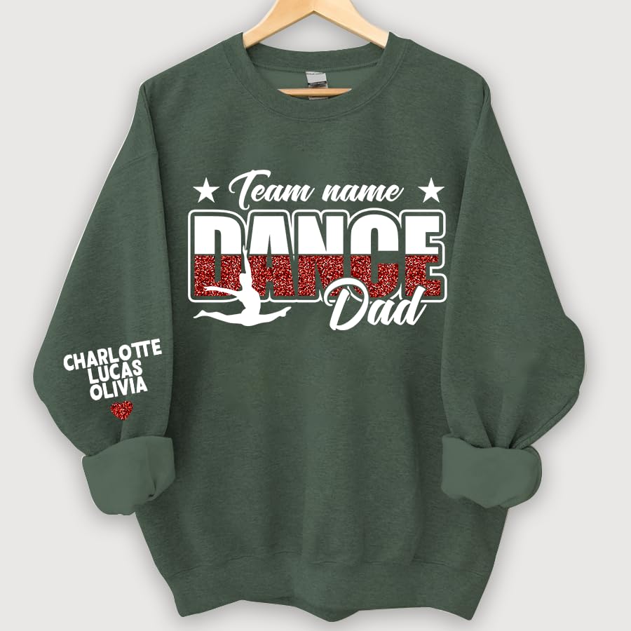 Personalized Dance Dad Shirt for Men - Custom Dance Dad T-Shirt, Sweatshirt & Gifts for Dance Moms - Perfect for Recitals, Competitions & Dance Studio Events A07
