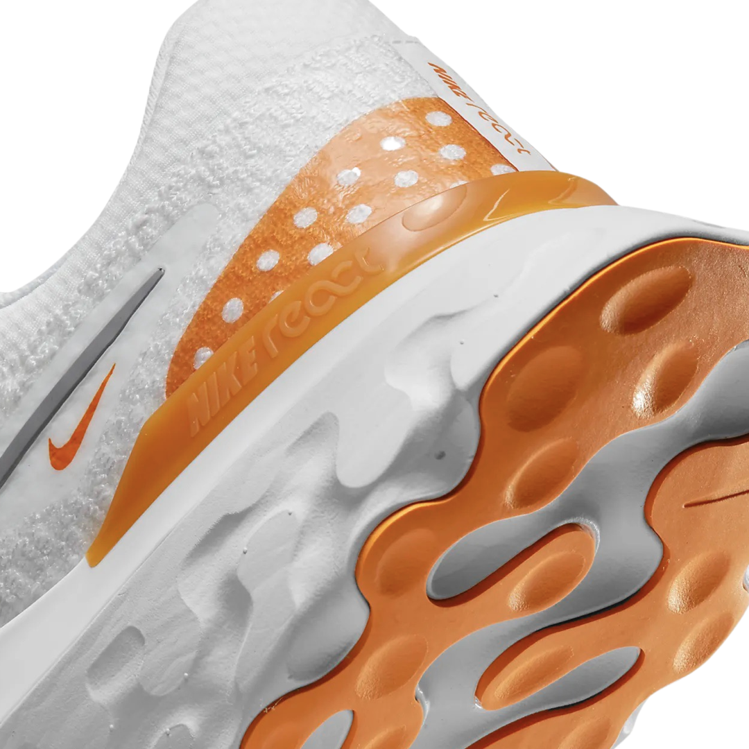 Nike React Infinity Run Flyknit 3 Running Shoes - White Grey Kumquat & Particle Grey Photon Dust - Cushioned Road Running Shoes for Men & Women - Perfect for Marathon Training & Daily Jogging
