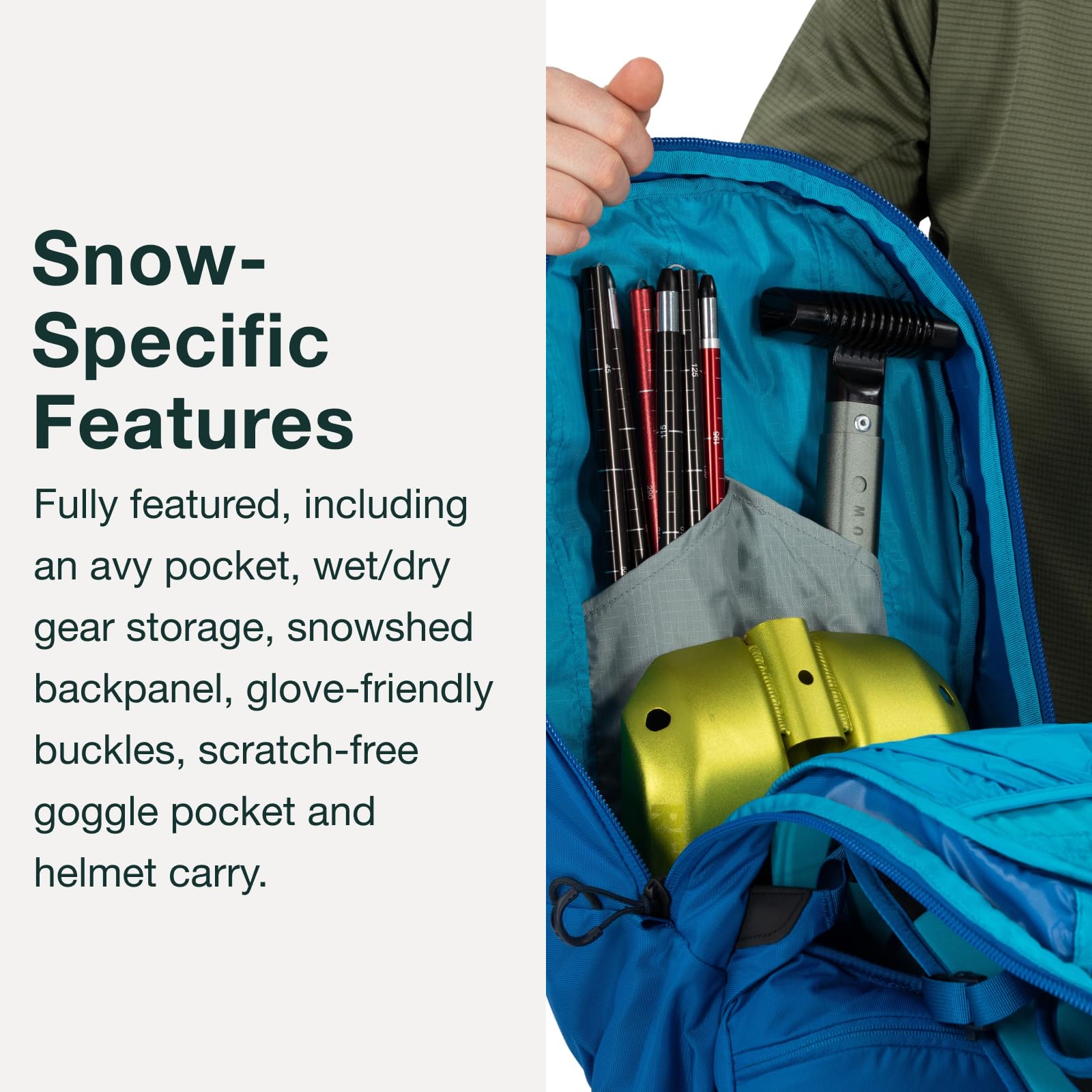 Osprey Men's Kamber 20 Ski and Snowboard Backpack - Lightweight Hydration Pack for Winter Sports - Perfect for Skiing, Snowboarding & Mountain Adventures