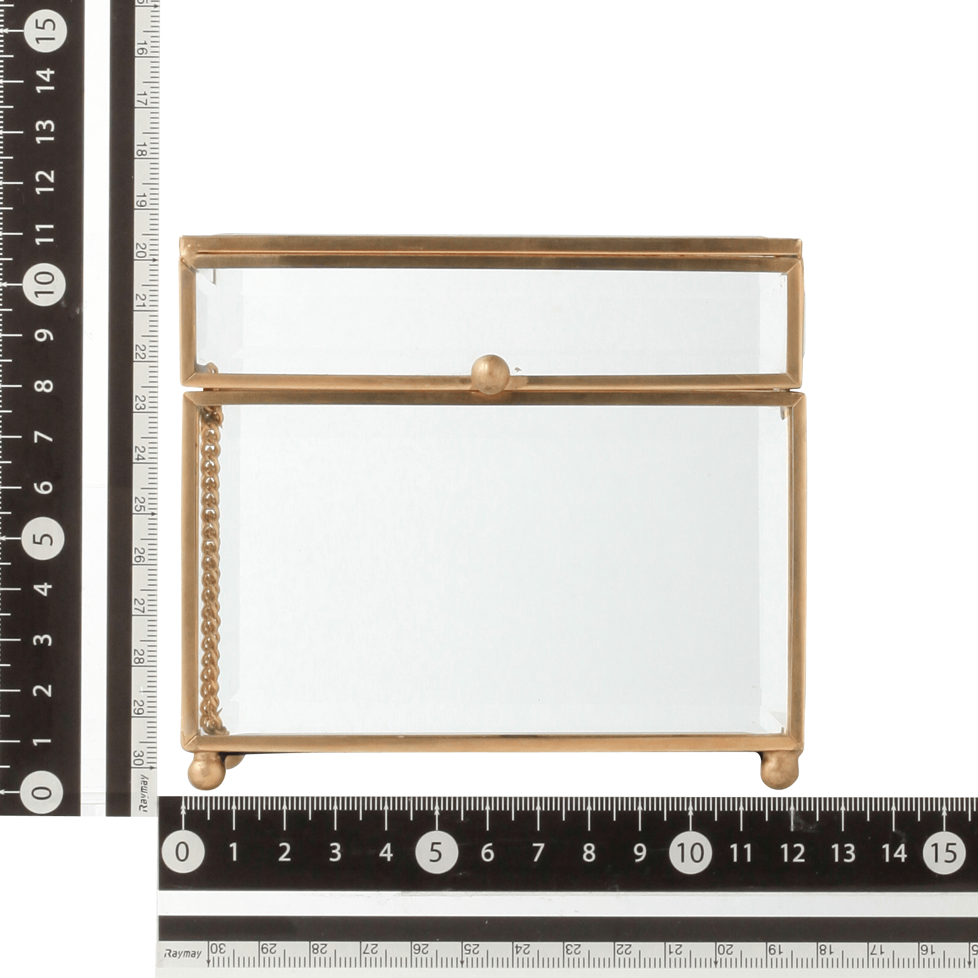 Premium Iron Glass Display Box - Square Medium Size for Jewelry, Collectibles & Home Decor | Perfect for Showcasing Rings, Watches & Keepsakes