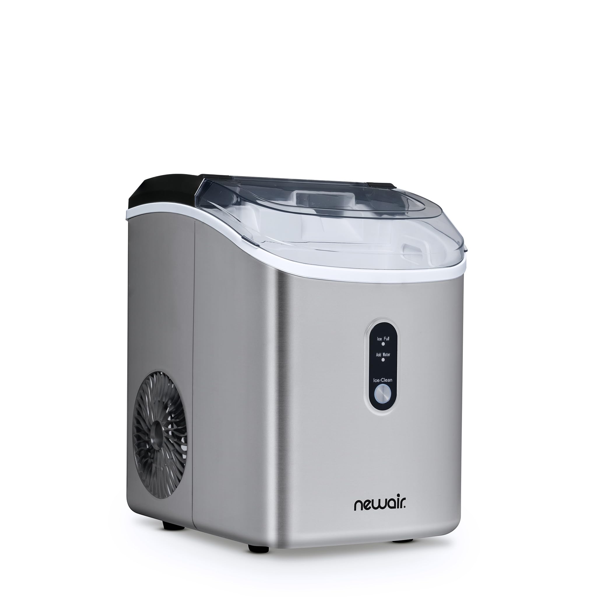 NewAir Nugget Countertop Ice Maker Machine - 26 lbs. Sonic Ice Maker with Self-Cleaning Function & Refillable Water Tank | Stainless Steel Portable Ice Machine for Home, Office, Kitchen, Coffee Bar, Parties & Outdoor Use