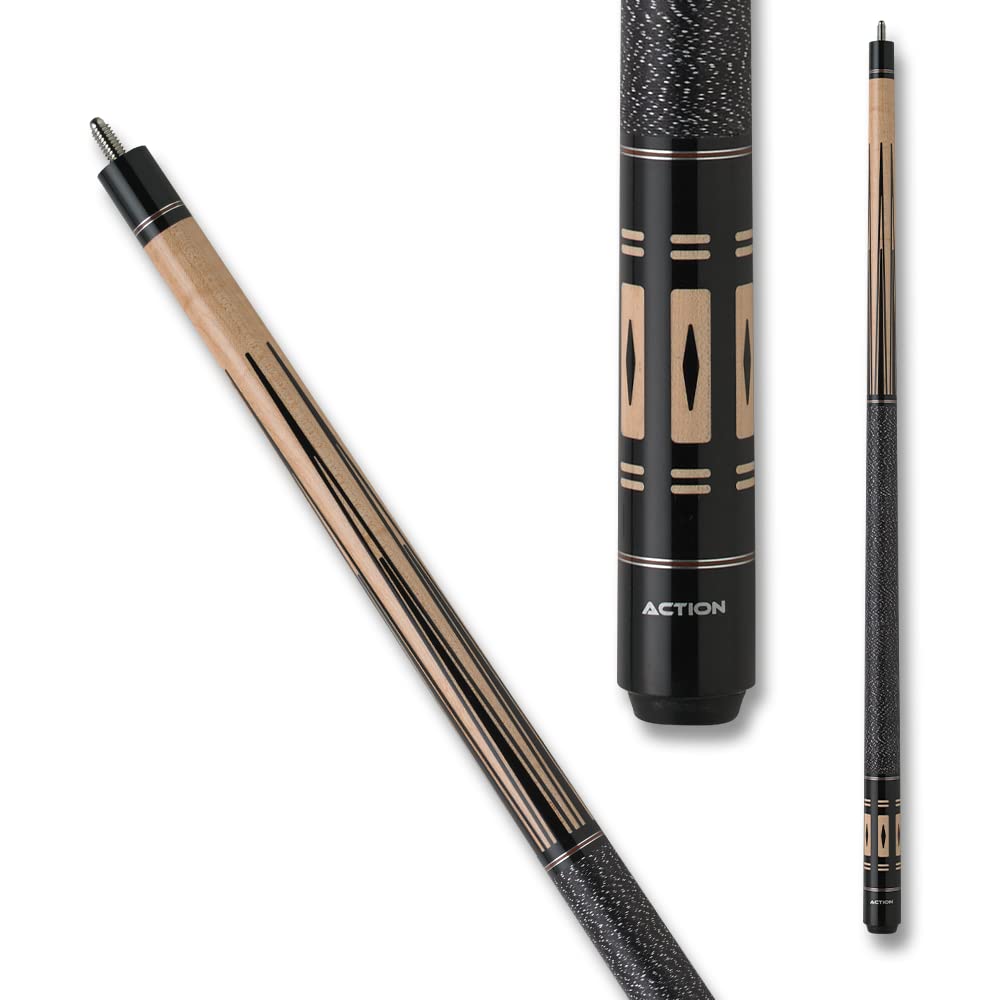 Premium Action Exotics Pool Cue Stick - 18 oz Natural Maple Wood Billiard Cue for Professional & Recreational Players - Perfect for Pool Halls, Game Rooms & Home Entertainment