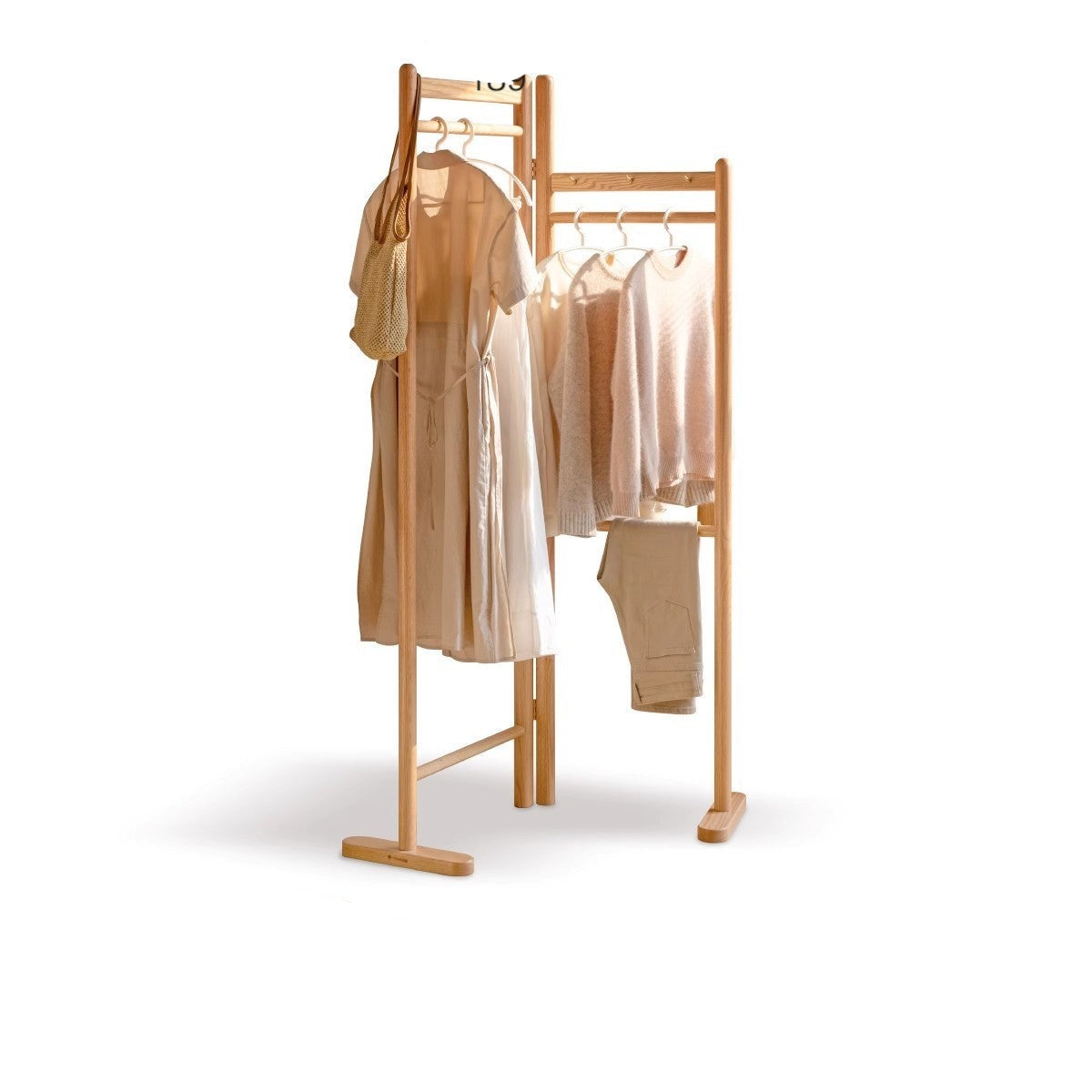 Out of stock 41.3x13.7x68.8 inch / 105x35x175 cm / Natural Wood Color / Clothes hanger