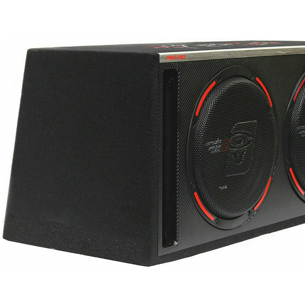 Cerwin Vega H6E12DV 2400W Max (500W RMS) HED Series Dual Size Vented Subwoofer Enclosure - High Power Car Audio Bass Speaker for Trucks, SUVs & Home Theater Systems