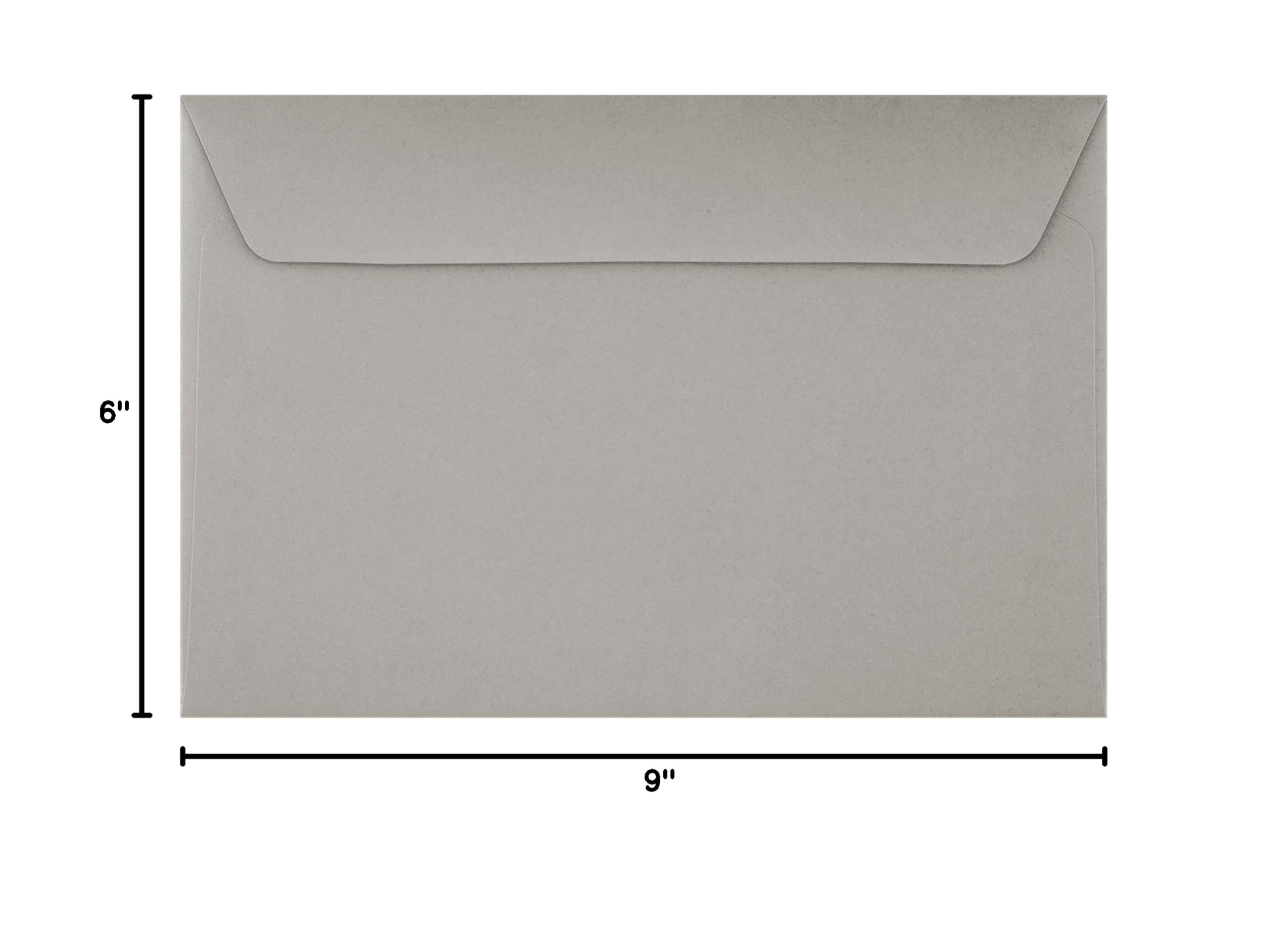 LUXPaper 6 x 9 Booklet Envelopes - Premium Gray Wove Text Paper (28lb, Pack of 500) | Perfect for Wedding Invitations, Business Mailers & Greeting Cards