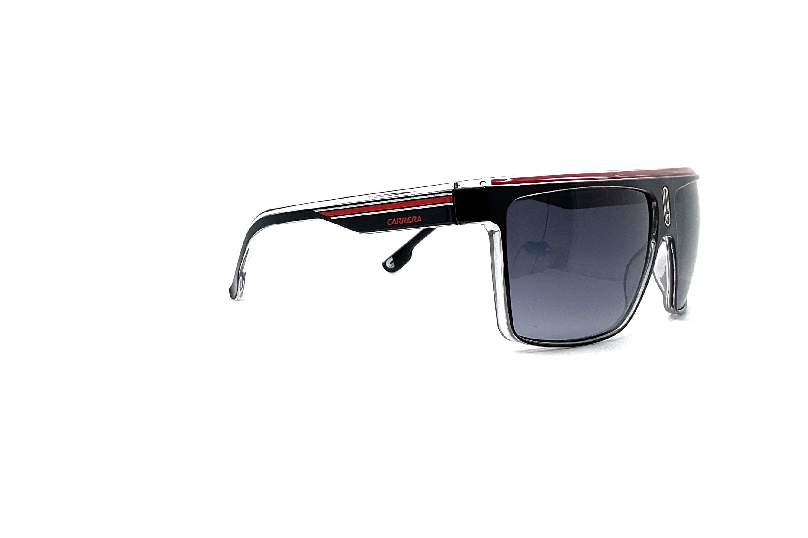Carrera 22/S Sunglasses - Black Red Polarized Sports Sunglasses for Men & Women - Perfect for Running, Cycling & Outdoor Activities