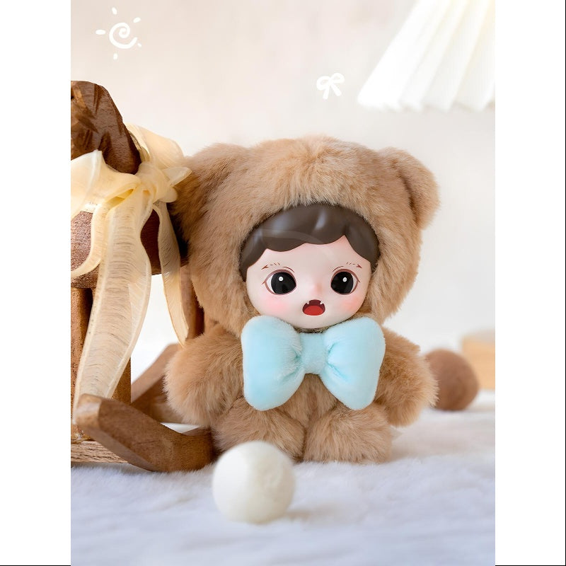 Baby Zoraa Fluffy Cabin Series Vinyl Plush Lulu Bear - Ultra Soft Stuffed Animal Toy for Kids & Nursery Decor | Perfect for Cuddling, Gift Giving & Baby Shower Presents