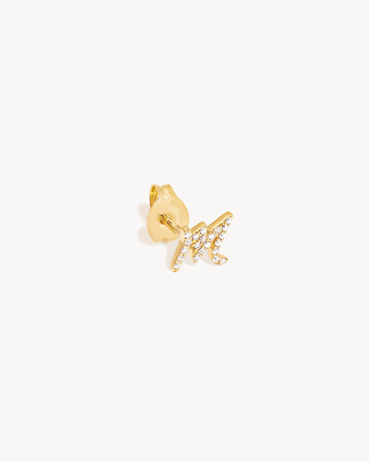 14K Solid Gold Forever Love Diamond Letter Earrings for Women - Dainty Initial Alphabet Studs for Everyday Wear, Gift for Her, Anniversary & Valentine's Day Jewelry