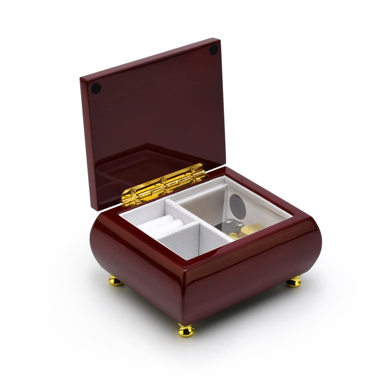 23-Note Hi-Gloss Rosewood Music Jewelry Box with Simple Design - Phantom of the Opera Inspired - Perfect for Gift Giving, Jewelry Storage & Home Décor