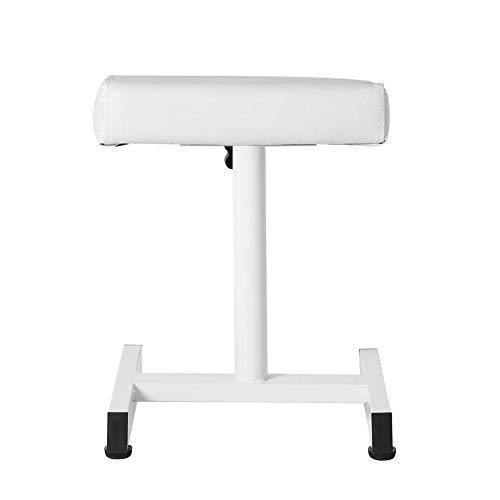 Adjustable Pedicure Stool for Manicure & Pedicure - Professional Tattoo Leg Arm Rest Chair with 2 Color Options (White) - Perfect for Home Spa, Massage, Facial & Salon Use