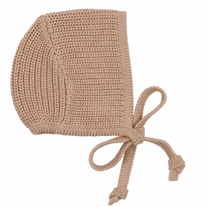 LILETTE CHUNKY KNIT BONNET for Babies 6-24 Months - Soft Winter Hat for Infant & Toddler Girls - Warm Beanie for Newborn Photoshoot, Outdoor Play & Cold Weather Protection