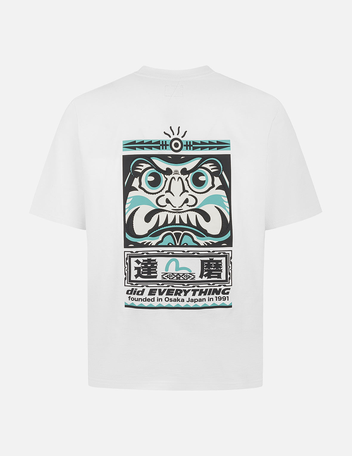 Seagull and Daruma Totem Print Regular Fit T-Shirt - Japanese Inspired Casual Tee for Men & Women - Perfect for Streetwear, Anime Fans, and Everyday Wear