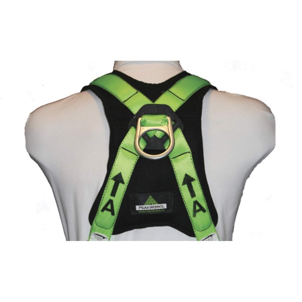 PeakWorks Contractor Series Full Body Safety Harness - ANSI Compliant Fall Protection Gear for Construction & Roofing Work | Durable & Adjustable for Comfort