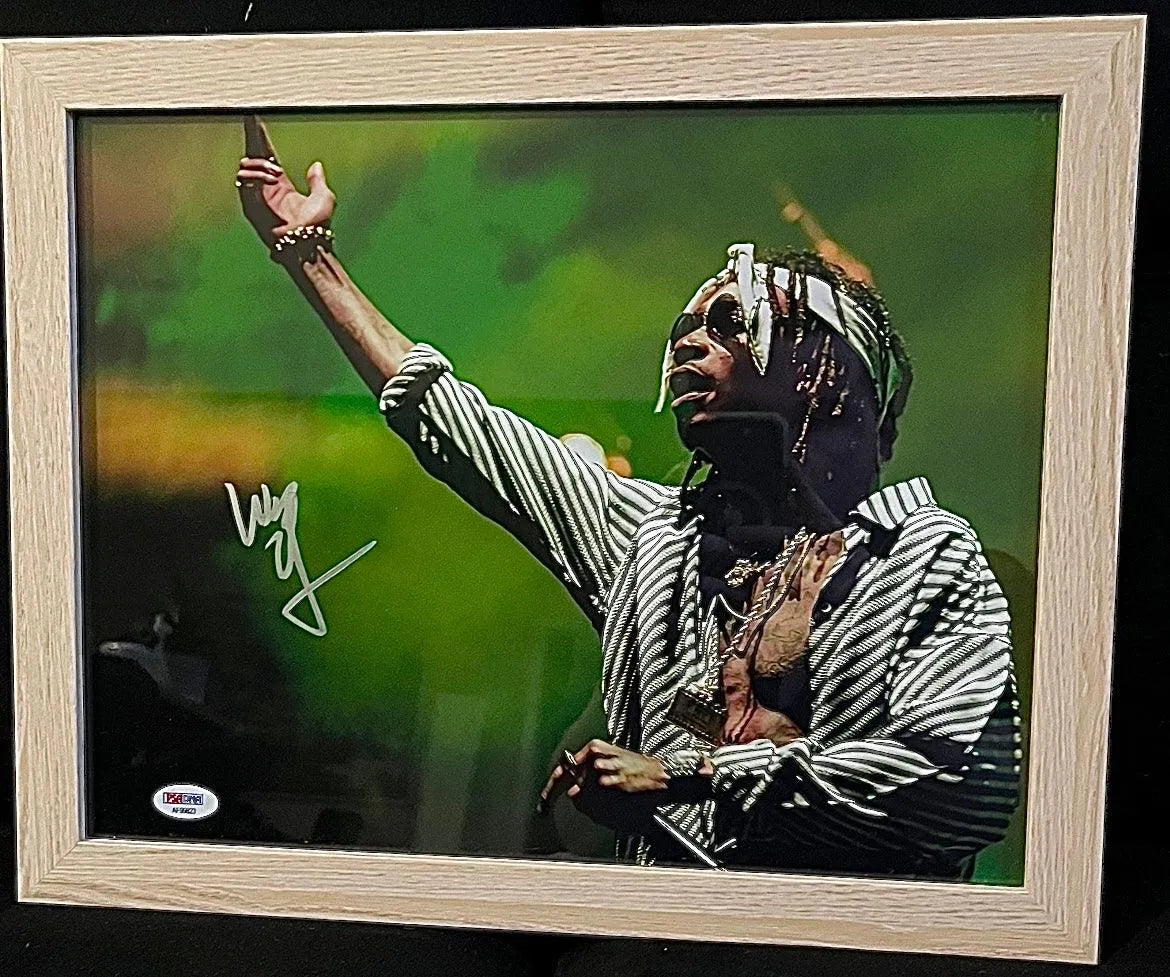 Wiz Khalifa Signed PSA Certified Autographed Photo - Genuine Framed Memorabilia for Collectors & Fans - Perfect for Home Decor, Man Cave, or Gift