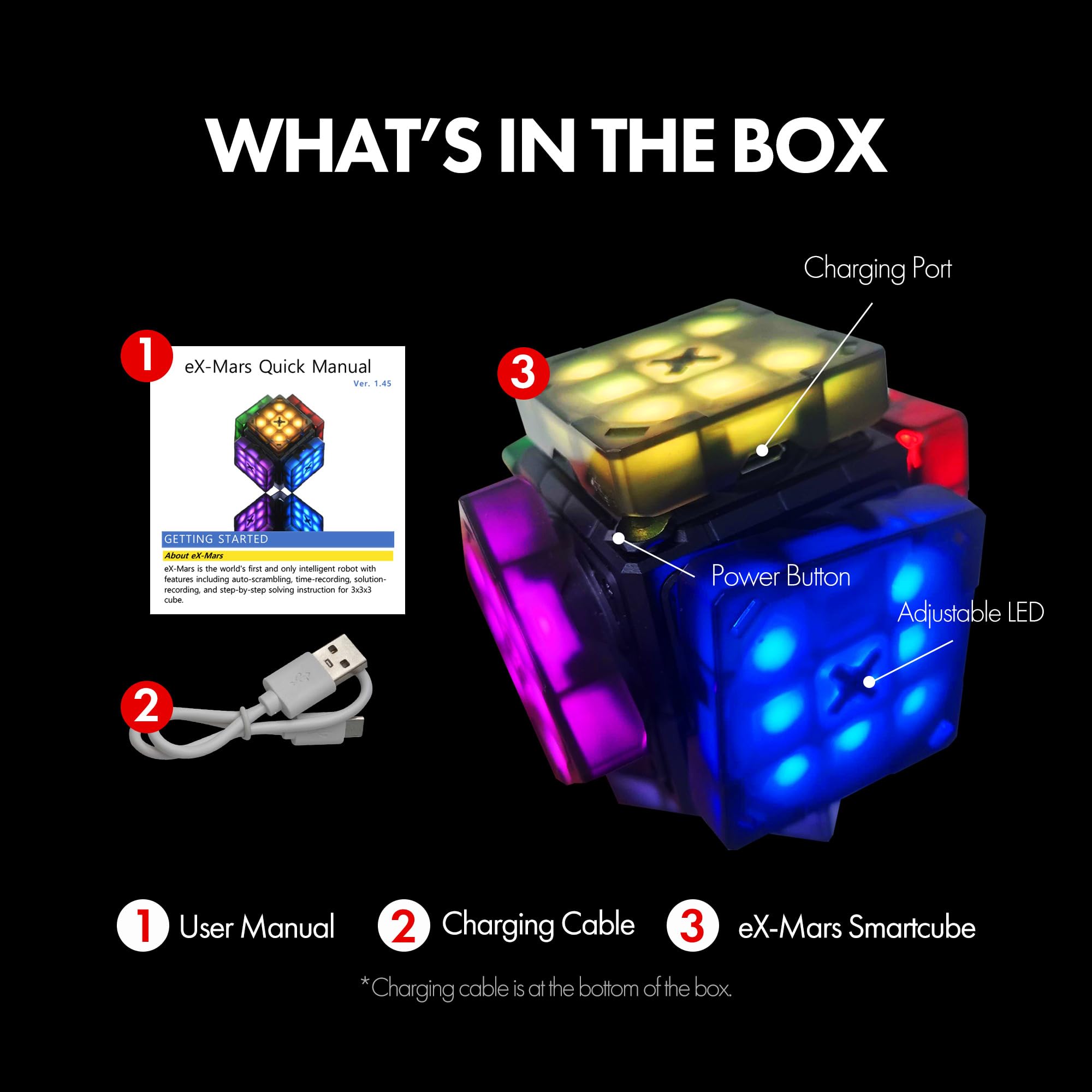 AI Robot Cube & Smart Cube - Self Scrambling STEM Puzzle Cube with 10 Challenge Modes | Self Solving Speed Cube with Music | Perfect STEM Gift for Kids, Teens & Adults | Great for Brain Training, Classroom Learning & Family Game Nights