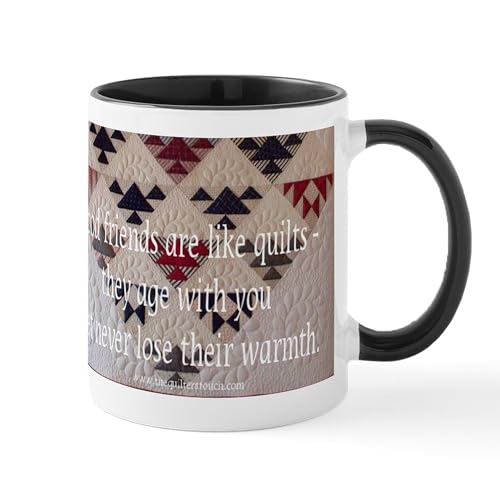 White/Black Inside - Friends Are Like Quilts Mug Mugs