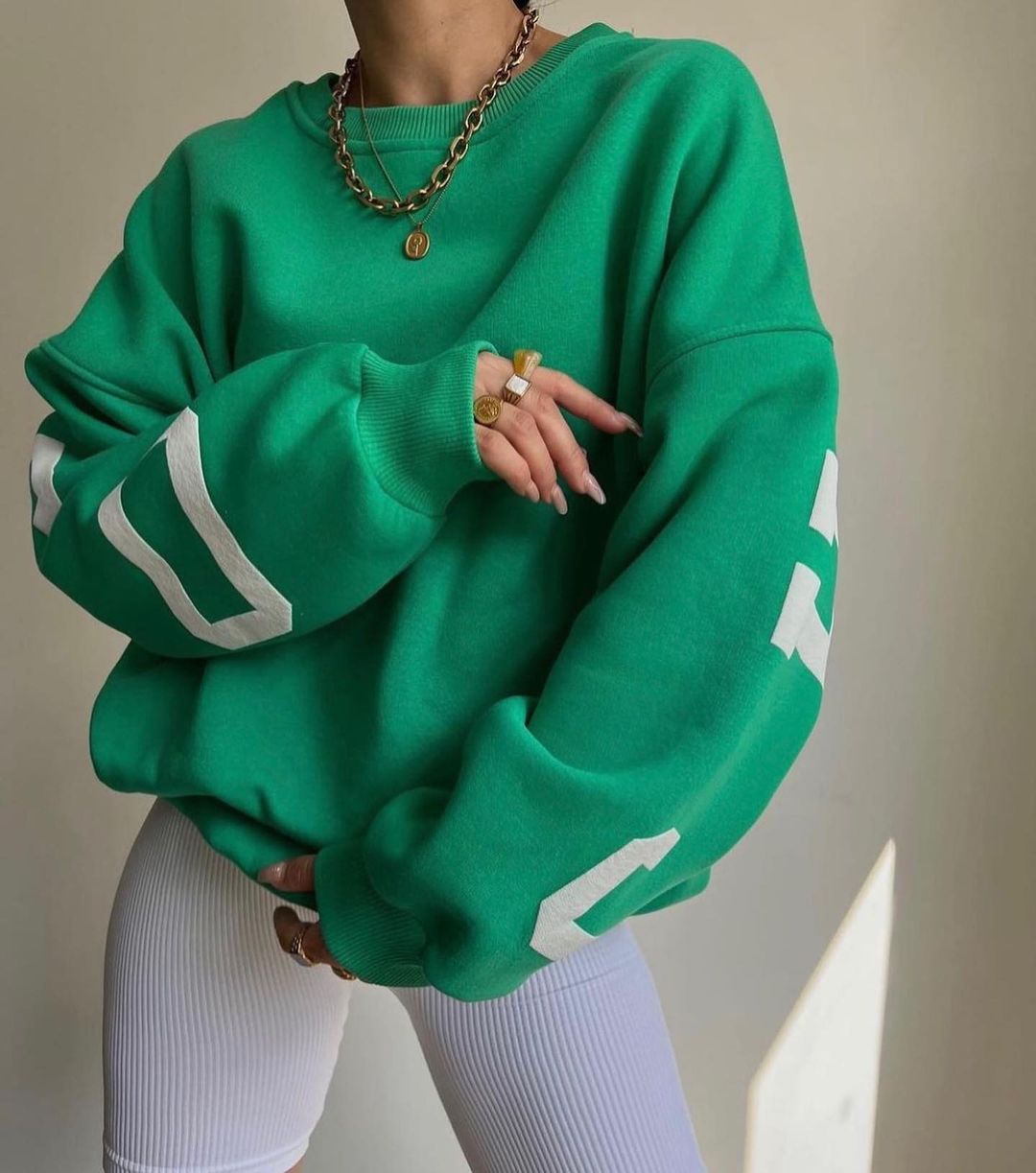 Trendy Printed Thickened Long Sleeve Sweatshirt for Women - Casual Fashion Pullover Top 1890 - Perfect for Fall Outfits, Streetwear & Cozy Loungewear
