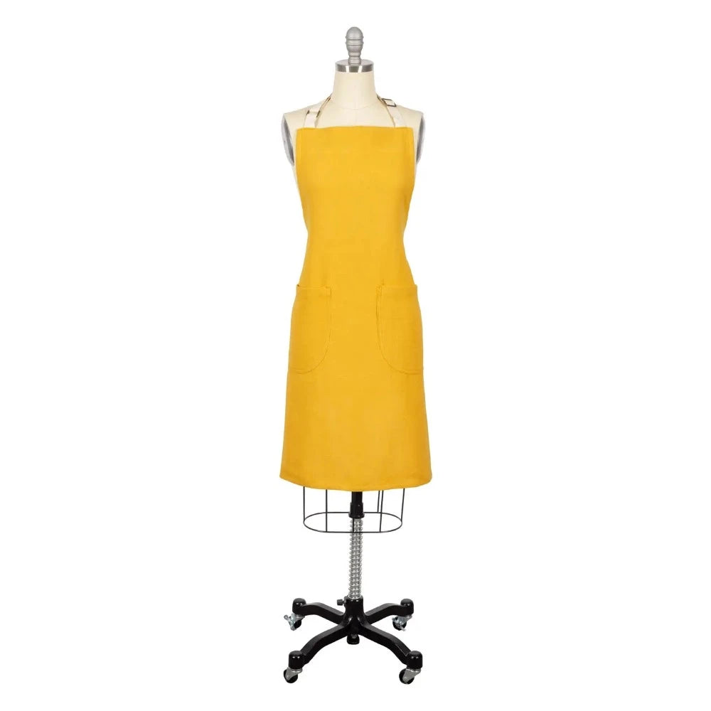 Premium Ochre Monaco Apron - Adjustable & Stylish Kitchen Apron for Cooking, Baking & Grilling - Perfect for Chefs, Home Cooks & BBQ Enthusiasts