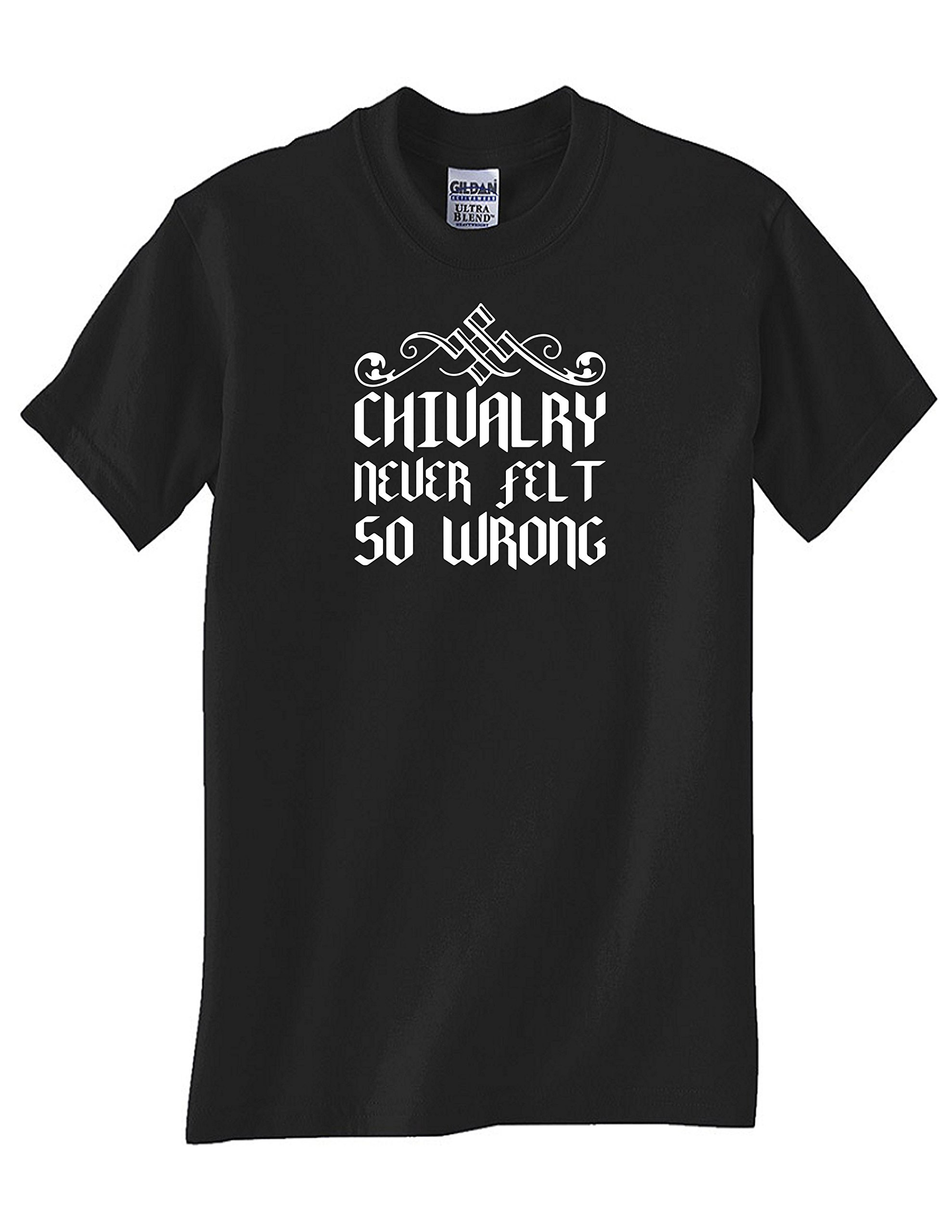 STUFF WITH ATTITUDE Chivalry Black T-Shirt for Men | Premium Cotton Graphic Tee | Casual Streetwear & Everyday Outfit