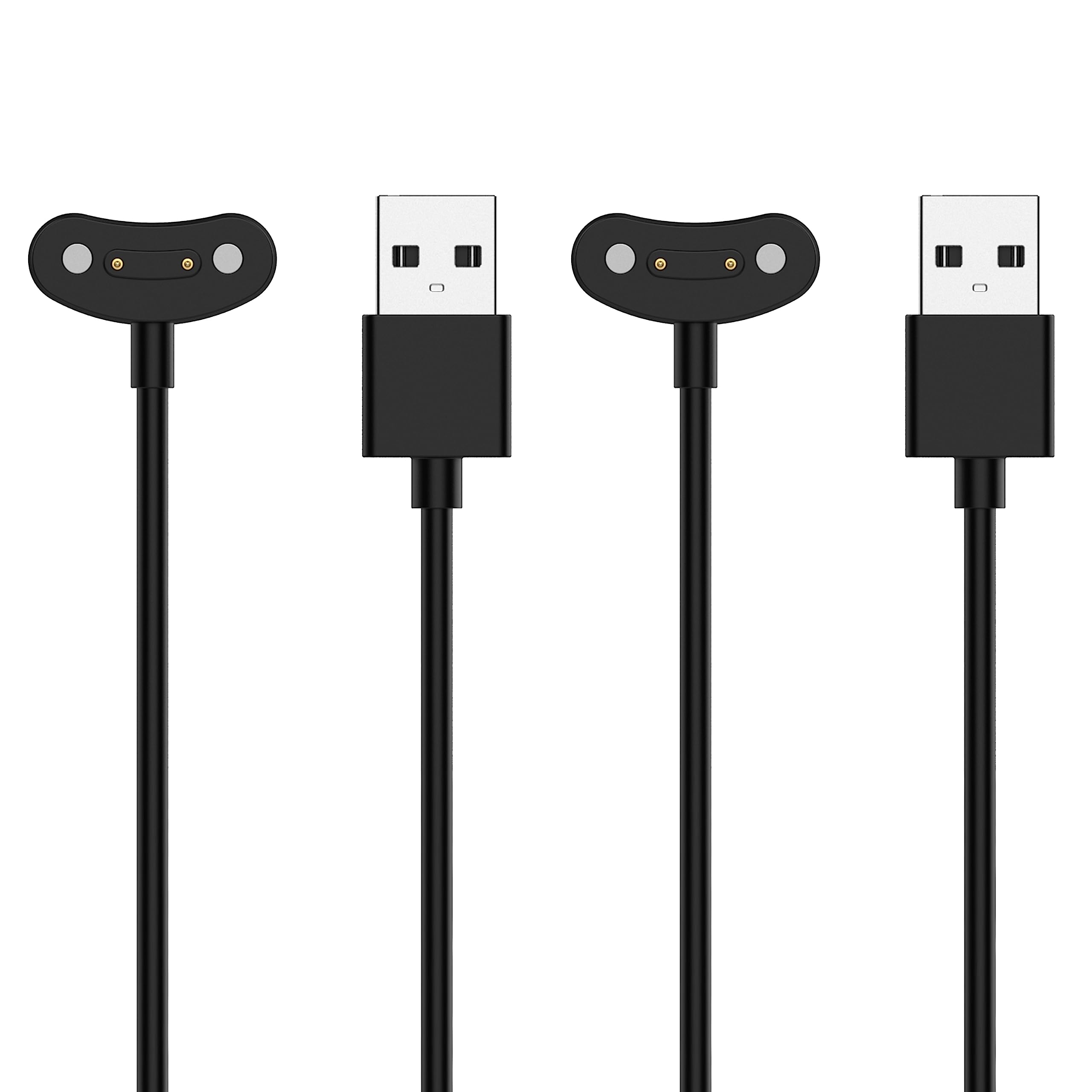 Original Ticwatch Pro 5 Charger Replacement - 3.3ft USB Magnetic Charging Cable (2-Pack, Black) | Fast Charging Cord for Ticwatch Pro 5 Smartwatch | Perfect for Home, Office & Travel Use