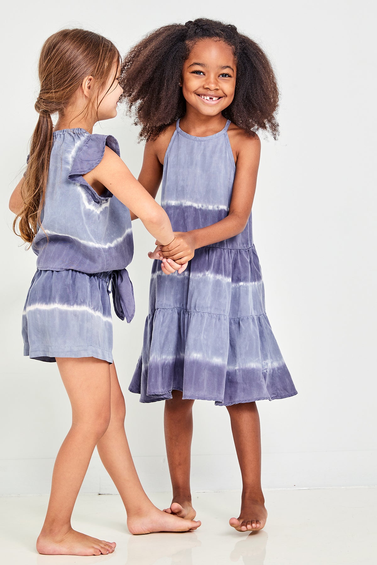 Bella Dahl Girls Indigo Tiered Dress - Size 12 | Flowy Casual Summer Dress for Kids | Perfect for Playdates, Parties & Family Outings