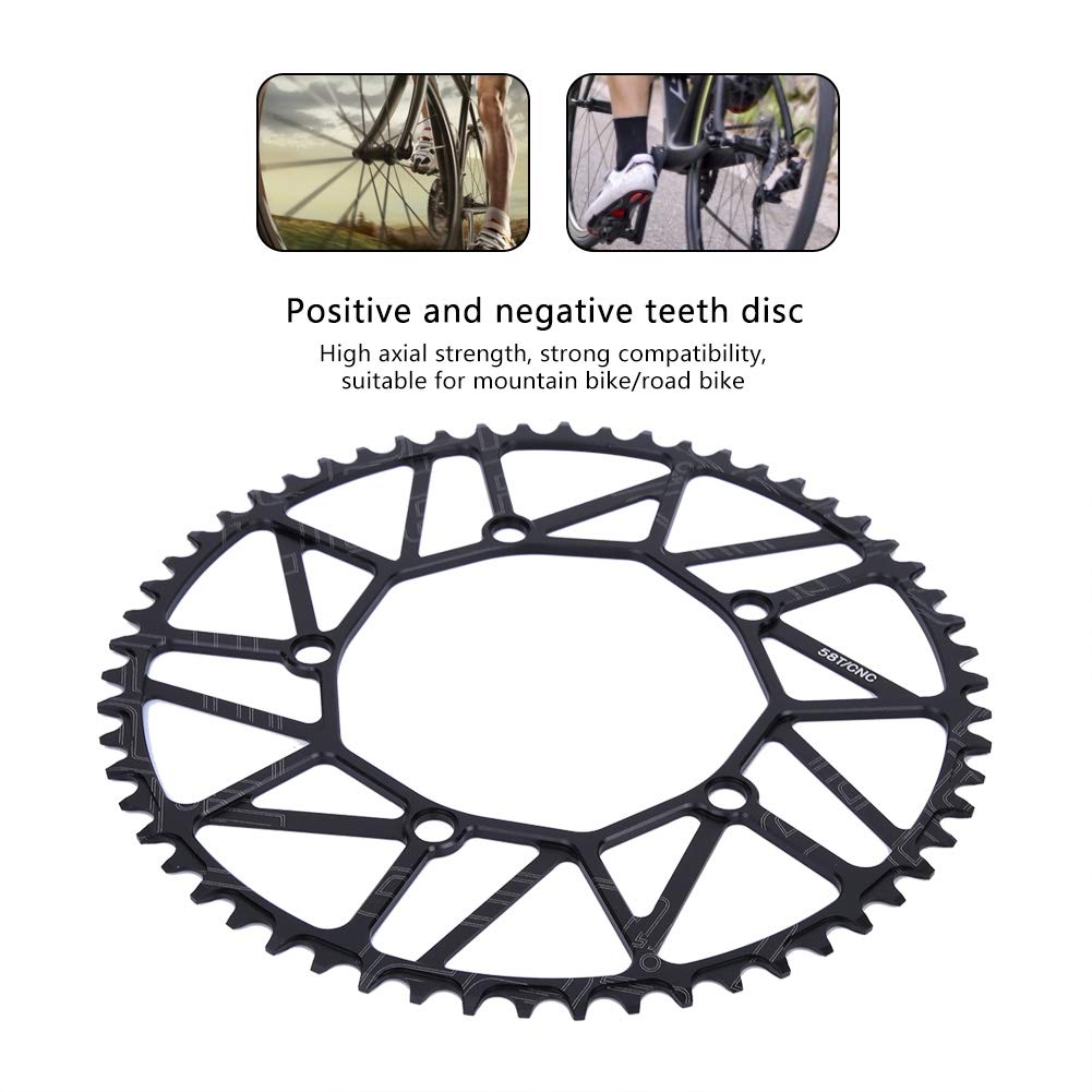 VGEBY1 Bike Chain Wheel - 50/52/54/56/58T 130BCD Single Speed Chainring for Road & Mountain Bikes | Durable Replacement Part for Cycling & Commuting