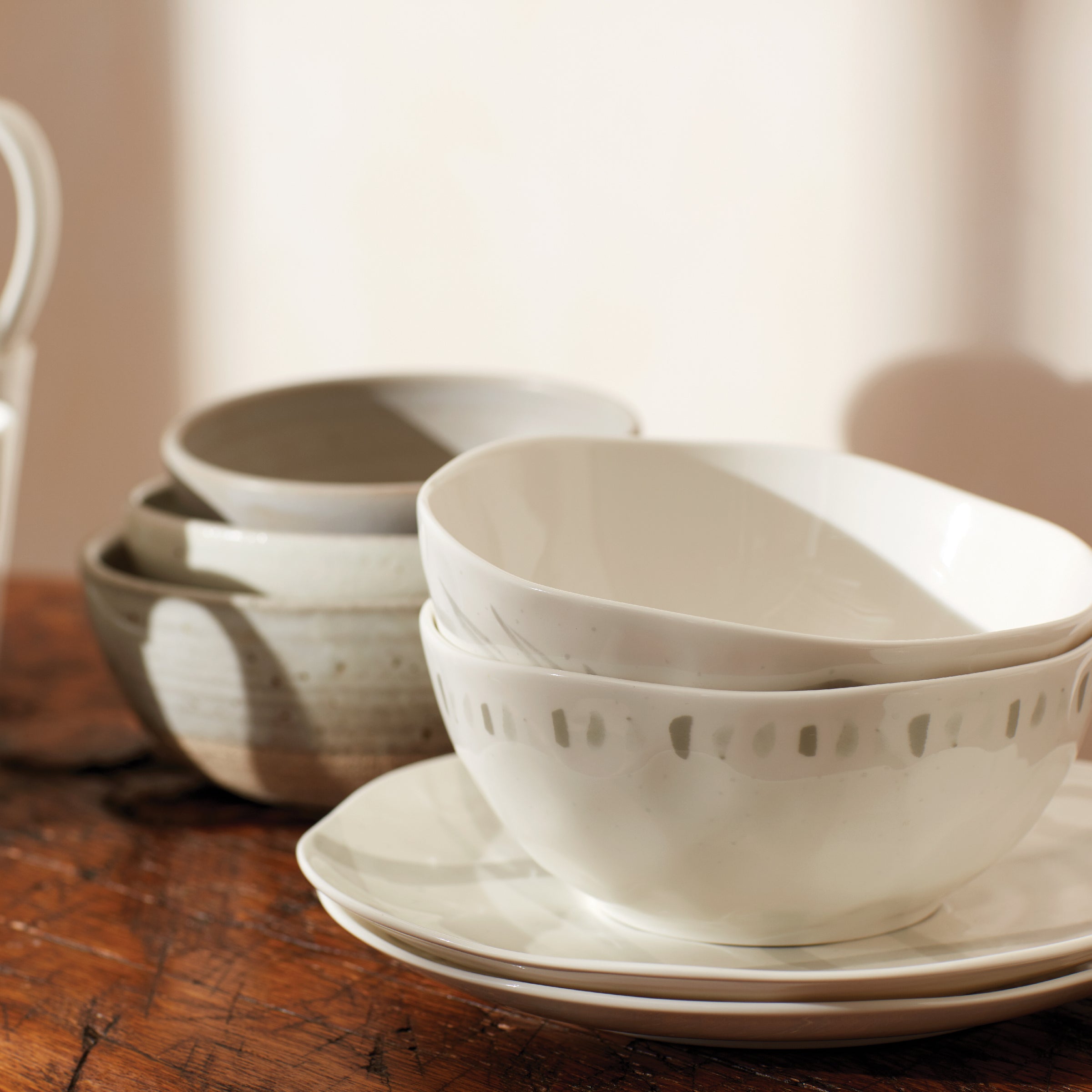 Premium Oyster Bay 4-Piece All-Purpose Bowl Set - Durable & Versatile for Serving, Mixing, and Food Prep - Perfect for Kitchen, Dining, and Entertaining