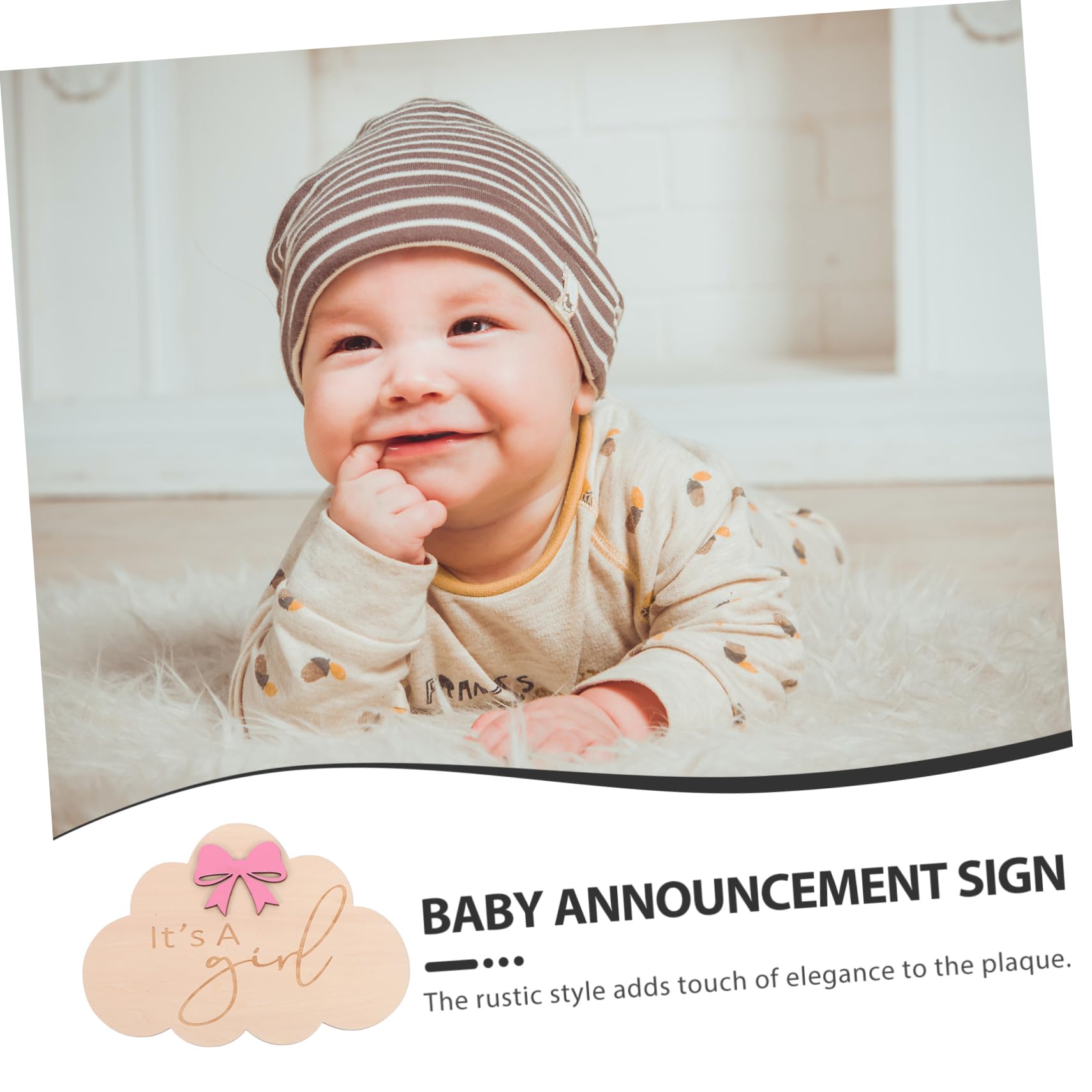 Cloud-Shaped Baby Name Sign - Nursery Milestone & Shower Decor for Newborns