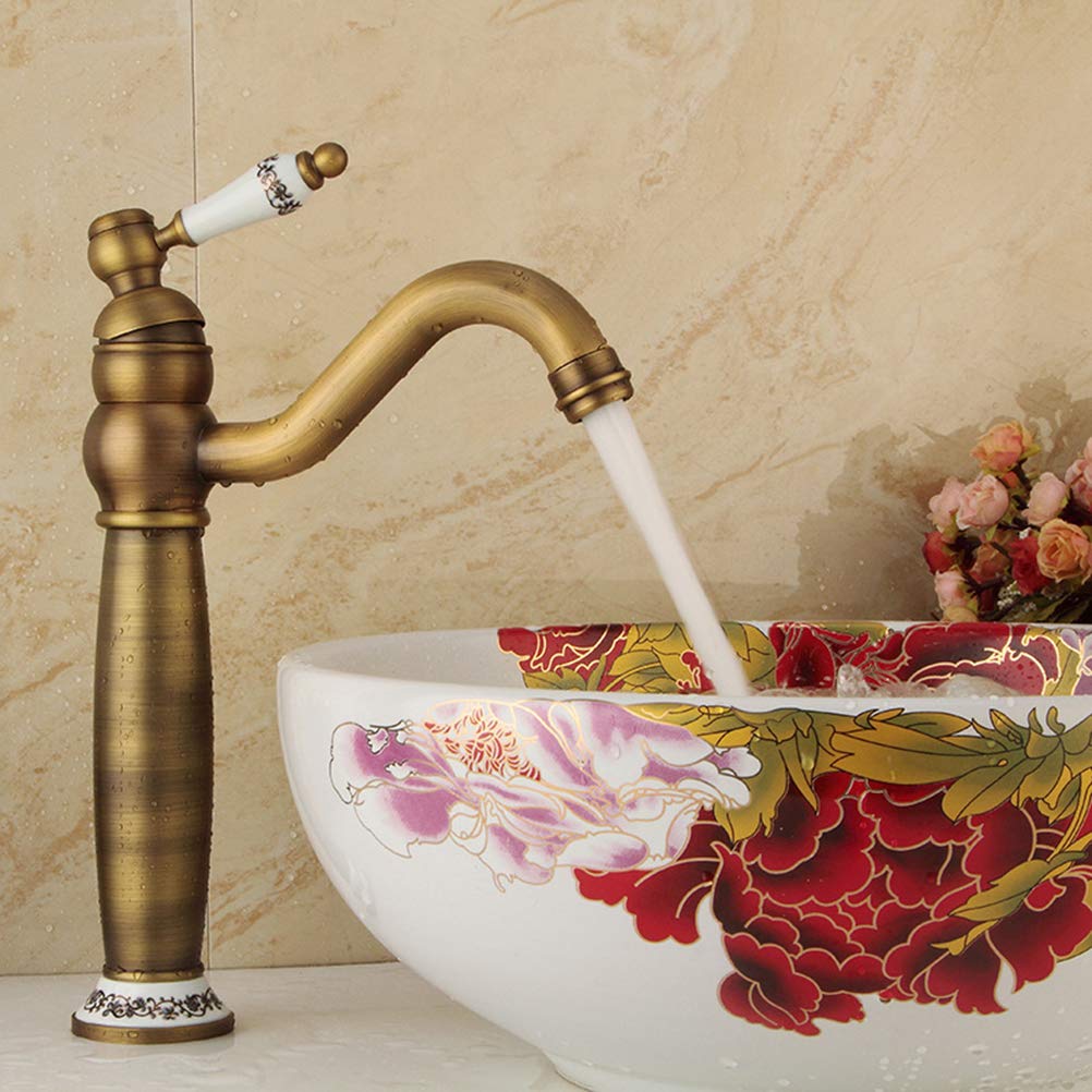 Premium Brass Kitchen Sink Faucet - Modern Pull-Down Sprayer with High Arc Spout, Oil-Rubbed Bronze Finish for Farmhouse & Contemporary Kitchens - Perfect for Cooking, Washing Dishes & Food Prep