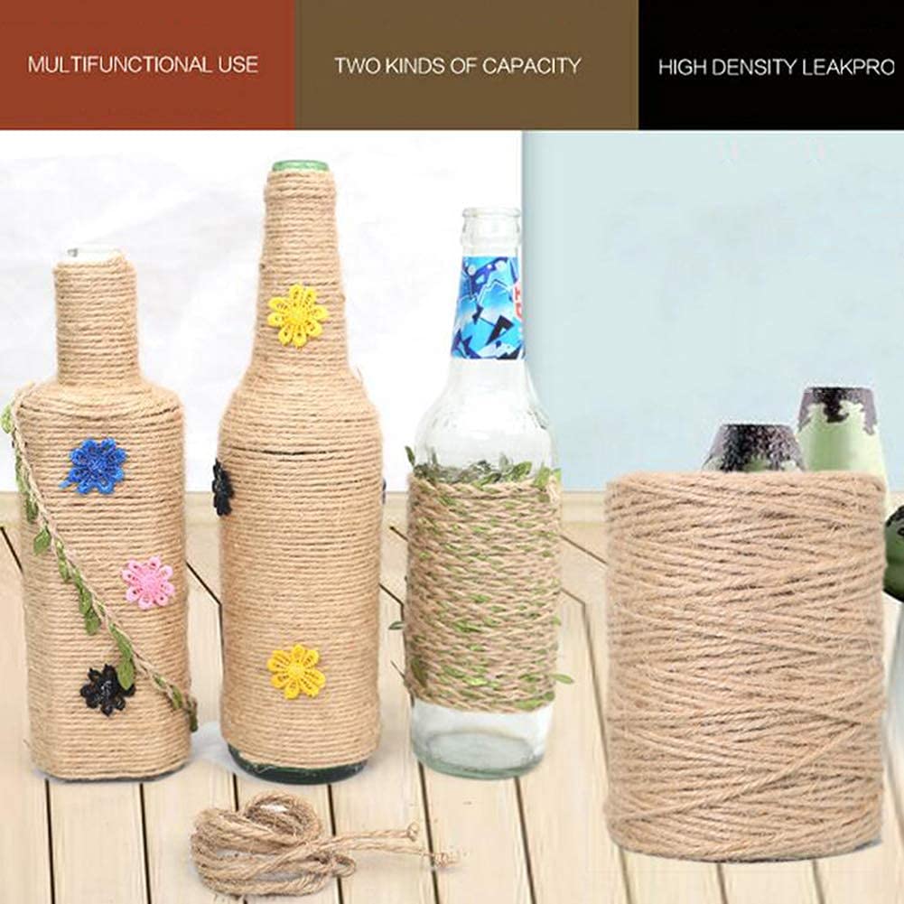 Natural Jute Rope - 8mm Thick 50m Twisted Hemp Twine for Nautical, Landscaping, Railings, Hammock & Home Decor | Eco-Friendly Sisal Rope for DIY Projects, Gardening, and Crafts