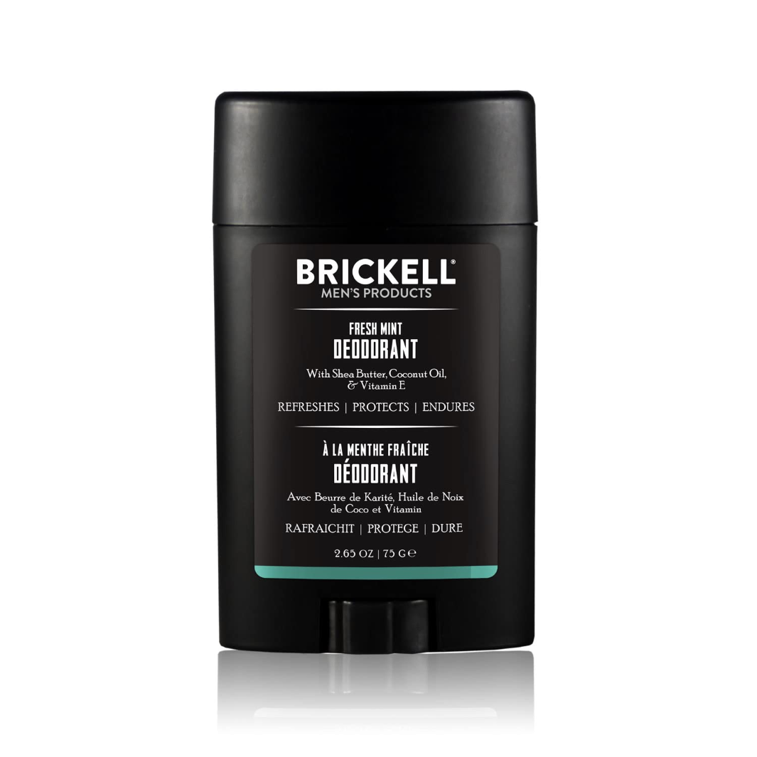 Brickell Men's Natural Deodorant for Men - Aluminum-Free, Organic & Fresh Scent - All-Day Odor Protection - Ideal for Gym, Work & Daily Use