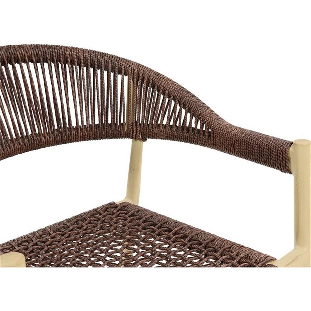 Clark Aluminum Patio Dining Chair - Natural Finish Outdoor Furniture for Garden, Poolside & Backyard Dining - Weather-Resistant Patio Seating Set