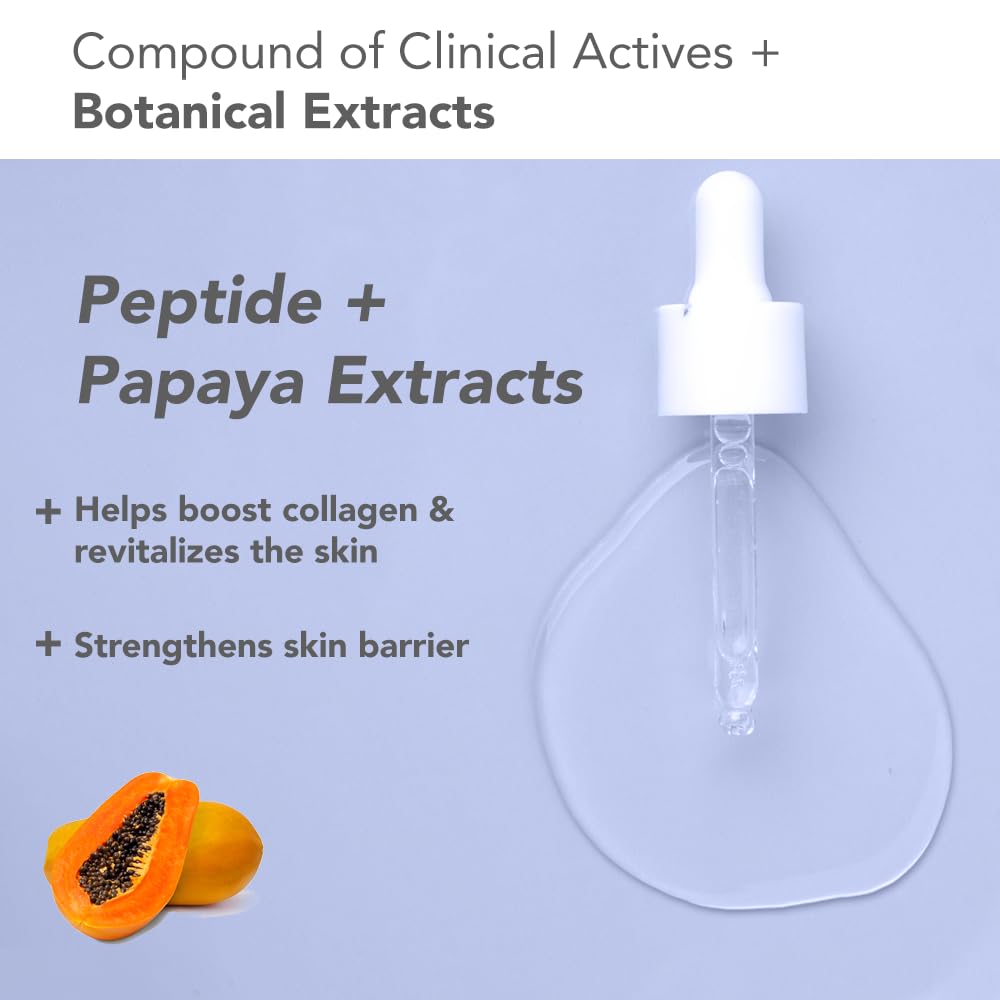 Lotus Herbals Dermabotanics Peptide & Papaya Extract Deep Hydra Serum - Anti-Aging Face Serum for Fine Lines & Collagen Boost | Dermatologist Recommended | pH 5.5 | Non-Irritating | 28ml for Normal to Combination Skin | Perfect for Daily Skincare Routine & Nighttime Hydration