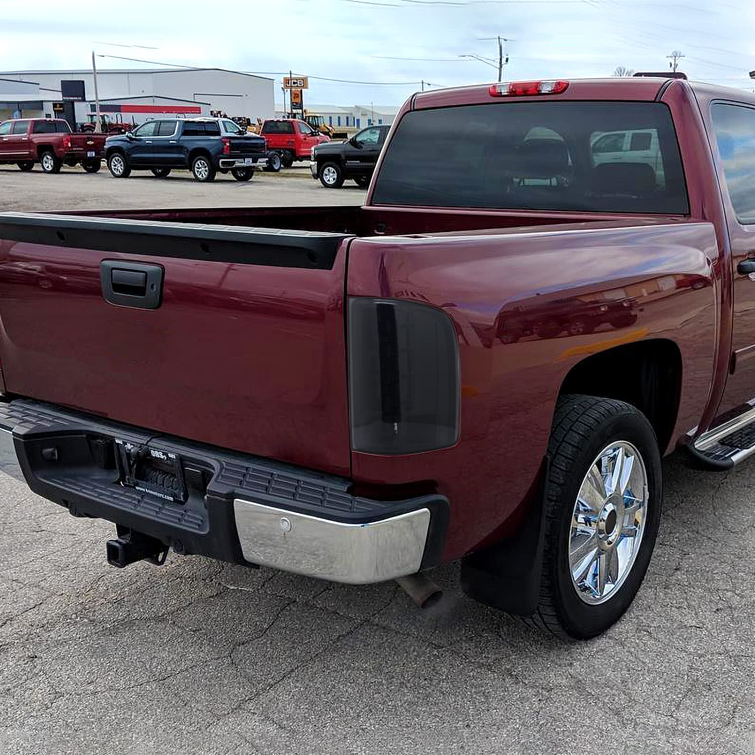 Spec-D Tuning Smoke LED Tail Lights for 2007-2013 Chevy Silverado 1500/2500/3500 - Left & Right Pair Assembly - Enhanced Visibility & Style for Night Driving & Custom Truck Builds