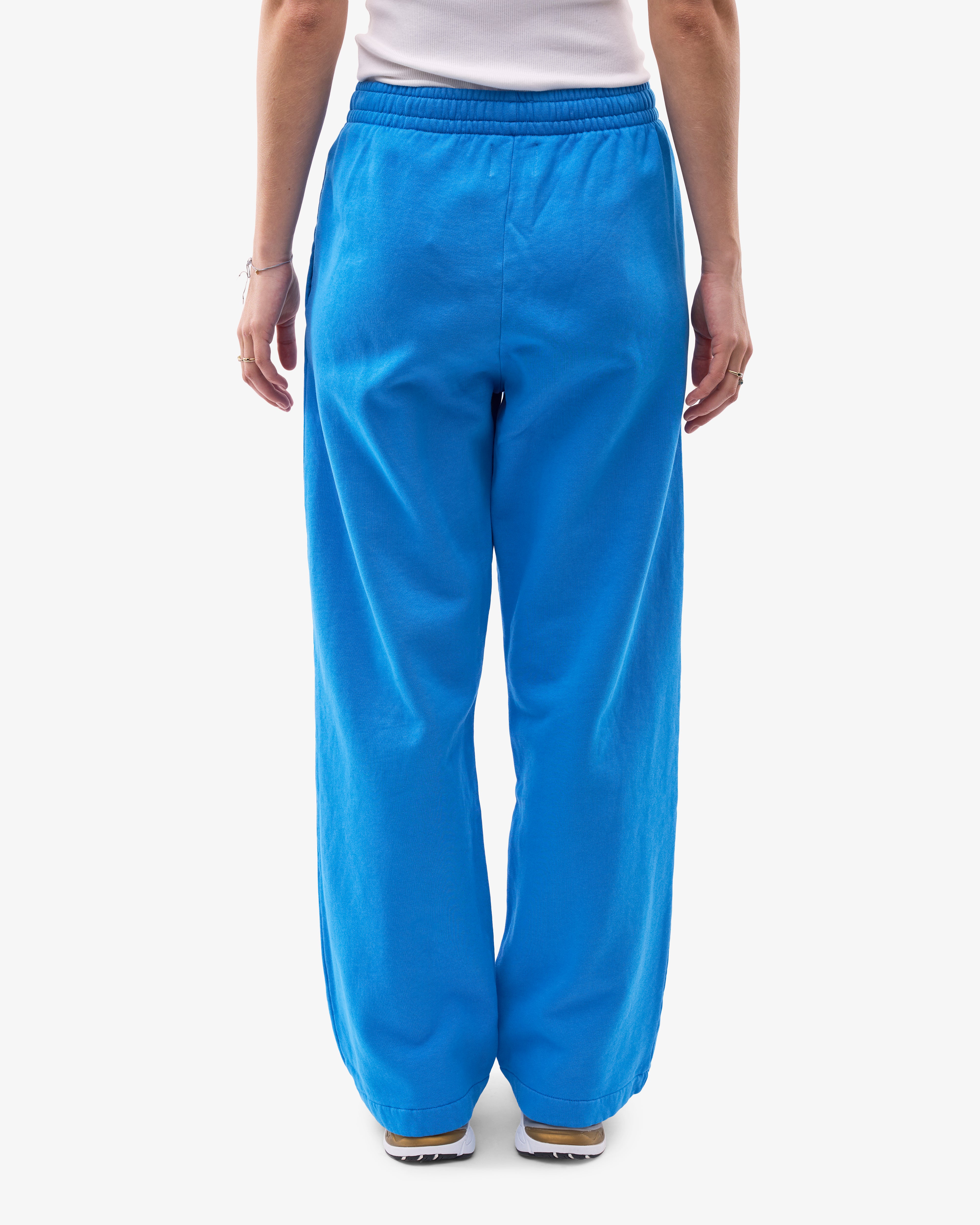 Organic Straight Leg Sweatpants for Women | Soft Cotton Joggers | Pacific Blue | Lounge, Yoga & Casual Wear