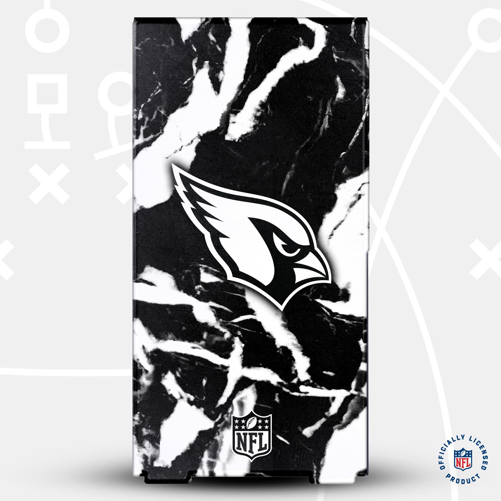Official NFL Marble Arizona Cardinals Console Wrap Compatible with Xbox Series X - Perfect for Gaming Setups & Team Spirit Decor